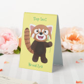 Plaque De Table Illustration de panda rouge mignon (In SItu (Mariage))