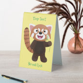 Plaque De Table Illustration de panda rouge mignon (En SItu (Tableau))