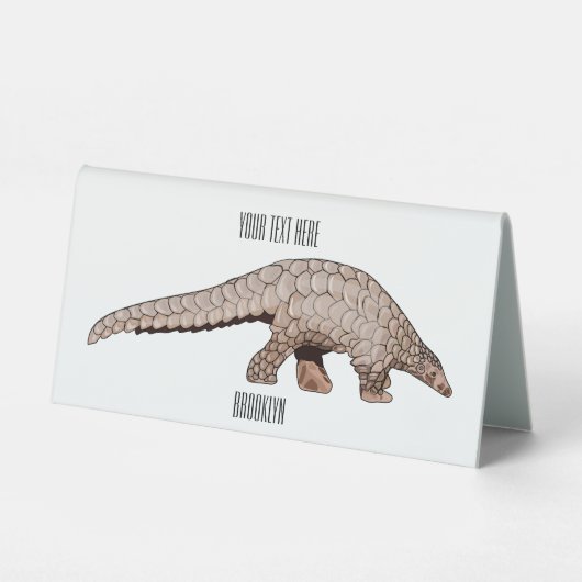Plaque De Table Illustration de Pangolin (Recto)