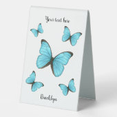 Plaque De Table Illustration de papillons Morpho (Verso)