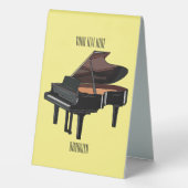 Plaque De Table Illustration de piano (Verso)