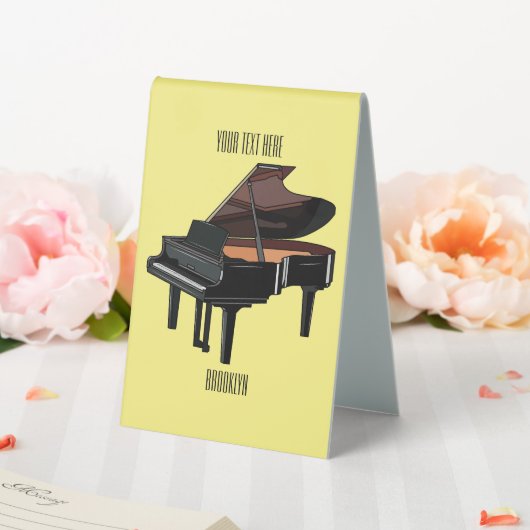 Plaque De Table Illustration de piano (In SItu (Mariage))