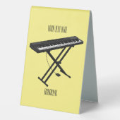 Plaque De Table Illustration de piano clavier (Verso)