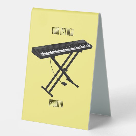 Plaque De Table Illustration de piano clavier (Recto)
