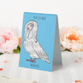 Plaque De Table illustration de pigeon jacobin de dessin animé (In SItu (Mariage))