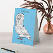 Plaque De Table illustration de pigeon jacobin de dessin animé (En SItu (Tableau))