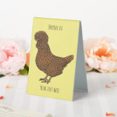 Plaque De Table Illustration de poulet à la polis chamois (In SItu (Mariage))