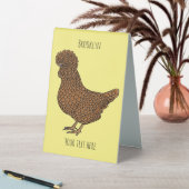 Plaque De Table Illustration de poulet à la polis chamois (En SItu (Tableau))