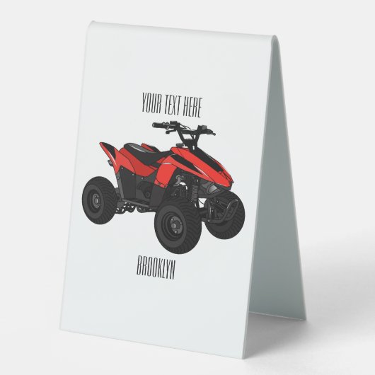 Plaque De Table Illustration de Quad bike atv (Recto)