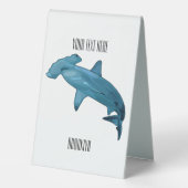 Plaque De Table Illustration de requin marteau (Verso)