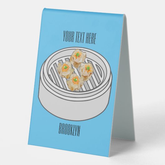 Plaque De Table Illustration de Shumai dim sum (Verso)