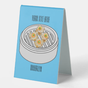 Plaque De Table Illustration de Shumai dim sum