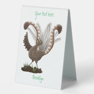 Plaque De Table Illustration de superbe et superbe lyrebird