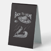 Plaque De Table Illustration de surf pour alien avec retour à la m (Recto)