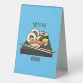 Plaque De Table Illustration de sushi (Verso)