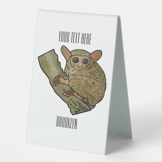 Plaque De Table Illustration de Tarsier (Recto)