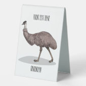Plaque De Table Illustration d'Emu bird (Verso)
