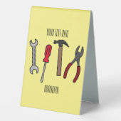 Plaque De Table Illustration des outils de menuiserie (Verso)