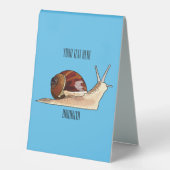 Plaque De Table Illustration d'escargot (Recto)