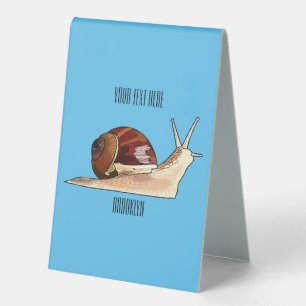 Plaque De Table Illustration d'escargot