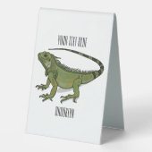 Plaque De Table Illustration d'Iguana (Verso)