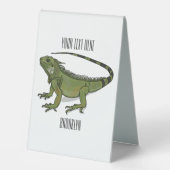 Plaque De Table Illustration d'Iguana (Recto)