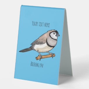 Plaque De Table Illustration d'oiseau à deux barreaux