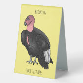 Plaque De Table Illustration d'oiseau condor de Californie (Verso)