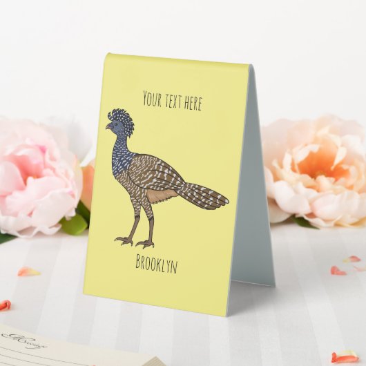 Plaque De Table Illustration d'oiseau de curassow (In SItu (Mariage))