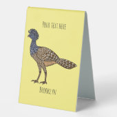 Plaque De Table Illustration d'oiseau de curassow (Recto)