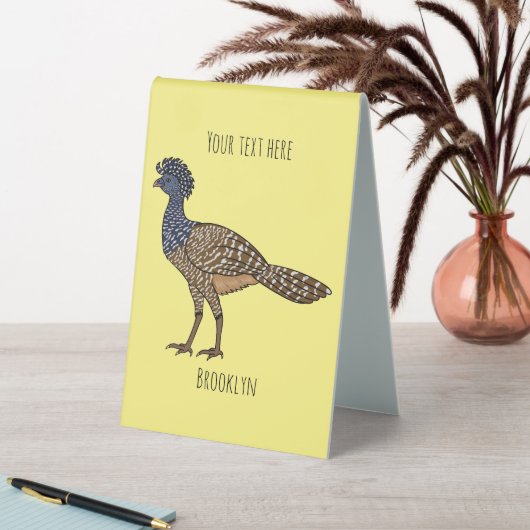 Plaque De Table Illustration d'oiseau de curassow (En SItu (Tableau))