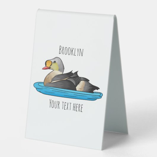 Plaque De Table Illustration d'oiseau de l'eider King (Recto)