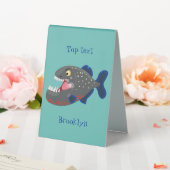 Plaque De Table Illustration drôle de piranha affamée (In SItu (Mariage))