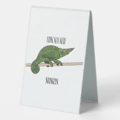 Plaque De Table Illustration du caméléon de Jackson (Verso)