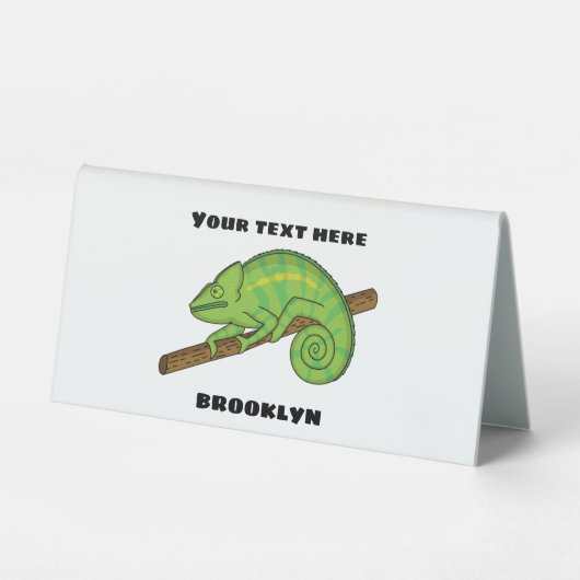 Plaque De Table Illustration du caméléon de la parson (Recto)