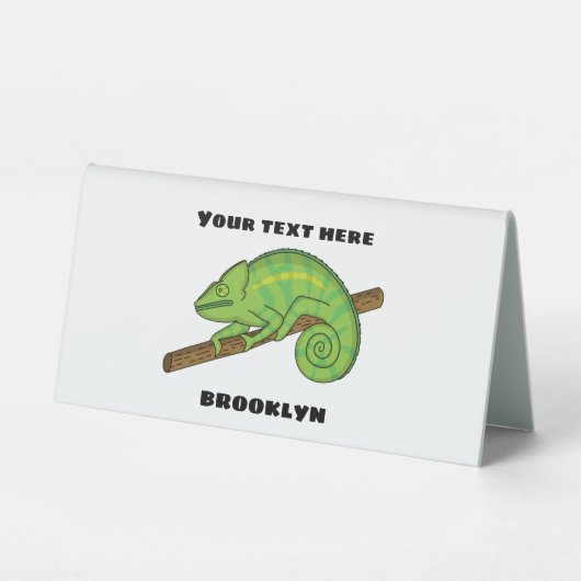 Plaque De Table Illustration du caméléon de la parson (Verso)