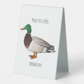 Plaque De Table Illustration du canard de Majard (Verso)