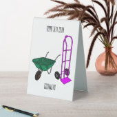 Plaque De Table Illustration du chariot à roues et du chariot à ma (En SItu (Tableau))