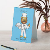Plaque De Table Illustration du chef mignon lion (En SItu (Tableau))