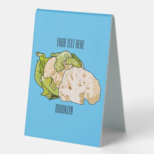 Plaque De Table Illustration du chou-fleur (Recto)