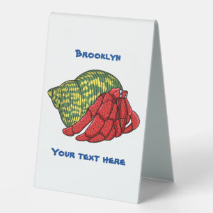 Plaque De Table Illustration du crabe mignon