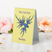 Plaque De Table Illustration du dragon bleu des limaces de mer (In SItu (Mariage))