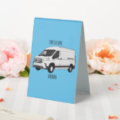 Plaque De Table Illustration du fourgon de livraison (In SItu (Mariage))