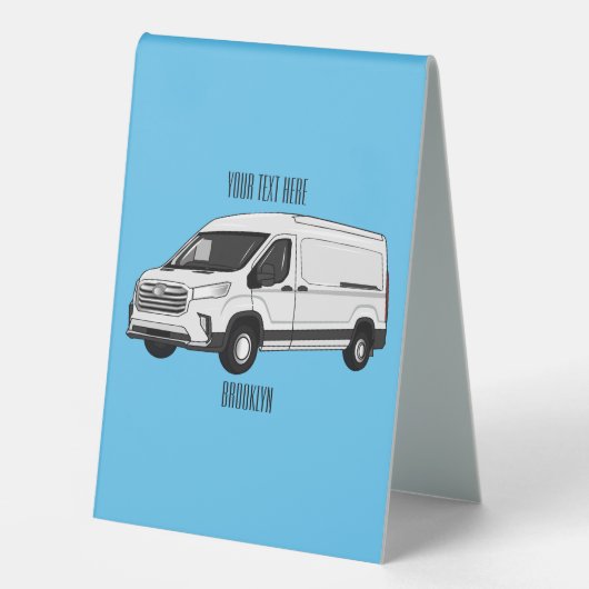 Plaque De Table Illustration du fourgon de livraison (Recto)