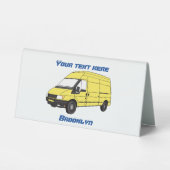 Plaque De Table Illustration du fourgonnette de livraison (Recto)
