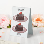 Plaque De Table Illustration du gâteau de lave au chocolat (In SItu (Mariage))