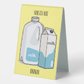 Plaque De Table Illustration du lait (Verso)