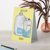 Plaque De Table Illustration du lait (En SItu (Tableau))