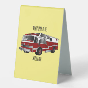 Plaque De Table Illustration du moteur à incendie