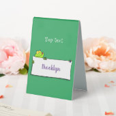 Plaque De Table Illustration du panneau de grenouille verte mignon (In SItu (Mariage))
